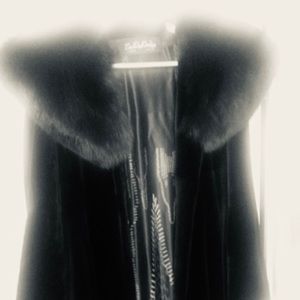 Stunning Full Mink Black Fur with Fox Trimming ! Show stopper ..